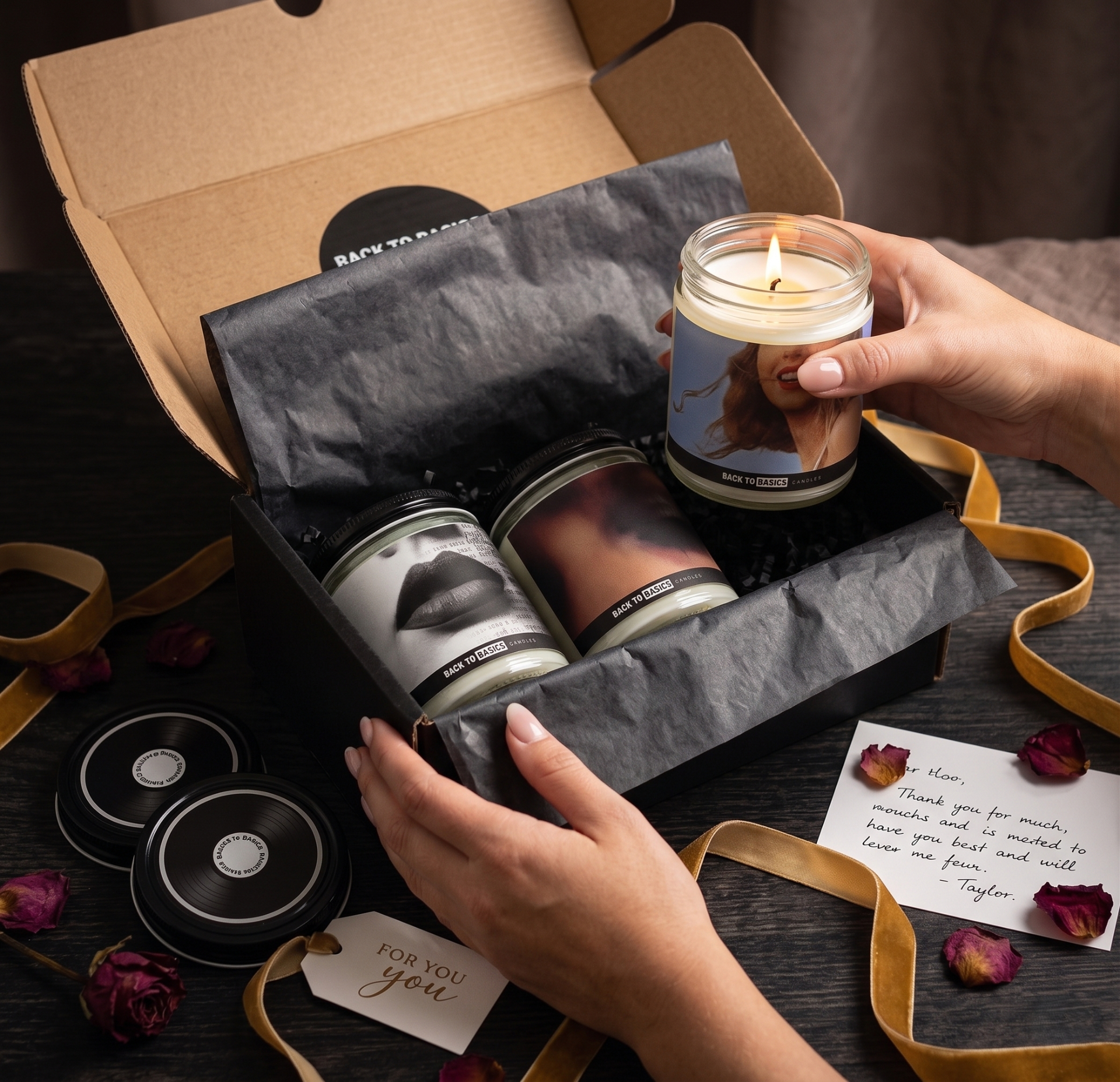 Unboxing the Taylor Best Albums Candle Set gift